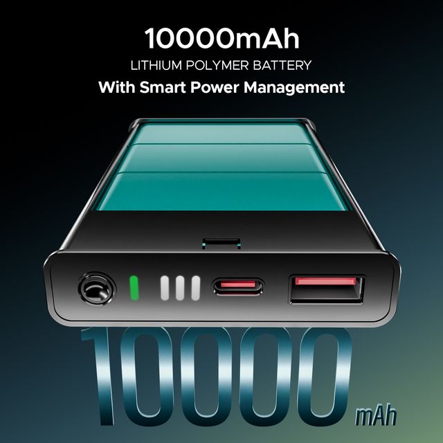 boAt 10000mAh Pocket Size Power Bank w/ 2-Way 22.5W Fast Charging - PB300 Pro (Emerald Green)