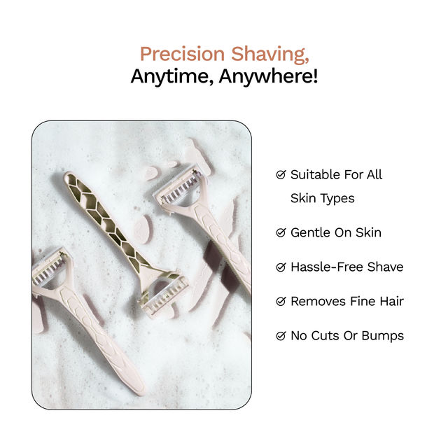 Bikini Line Razor (1pc) & Disposable Body Shaving Razor(5pc) Combo