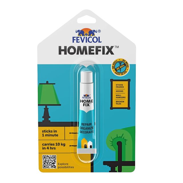 Fevicol Homefix Instant Grip High-Strength Multisurface Adhesive Upto In 4 Hours No More Drilling