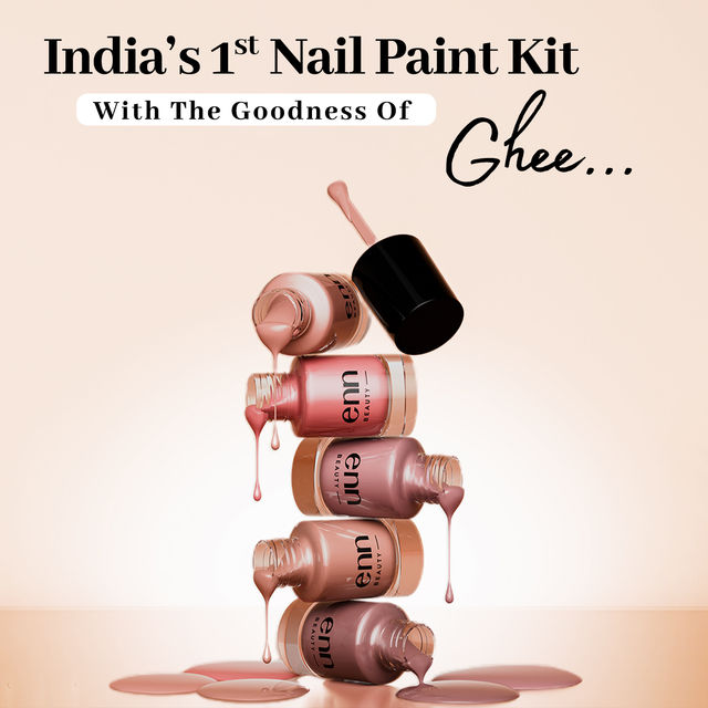 Enn Beauty Extra Shine Nail Paint Kit With Free Nail Paint Remover 30 Wipes - Perfect Nudes