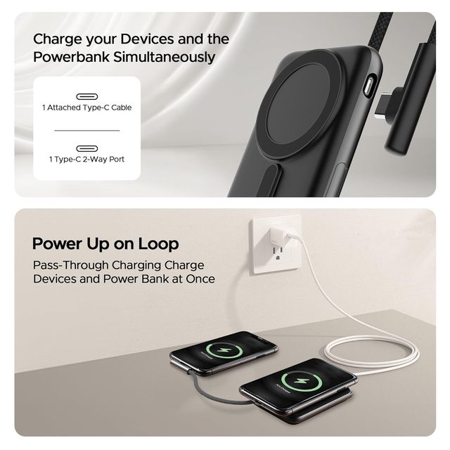 boAt 10000 mAh Magnetic Wireless Power Bank w/ 15W Wireless Charging - PB330 MagnaCharge (Black)