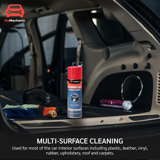 Gomechanic Foaming Car Interior Cleaner-Upholstery & Leather Cleaner For Car Seats & Interiors