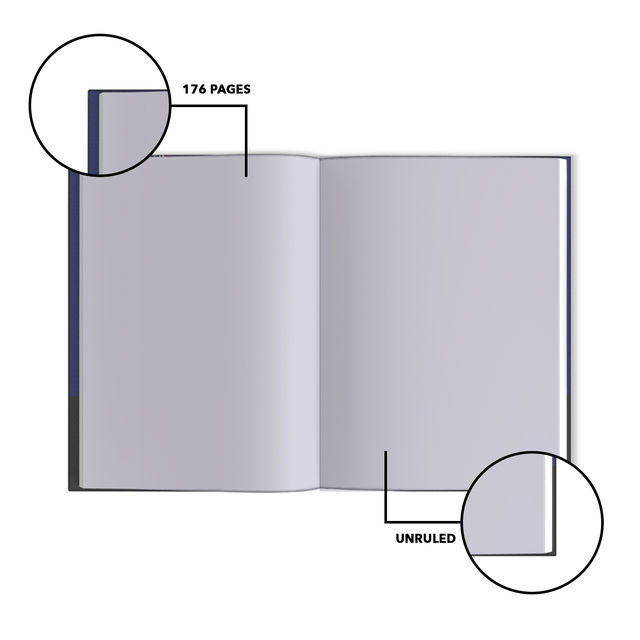 Classmate Pulse Unruled Hard Cover Notebook (A5, 80 GSM, Assorted Design)