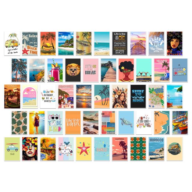 Paper Plane Design Travel Theme Wall Posters Collage - | 4 x 6 inch | D6