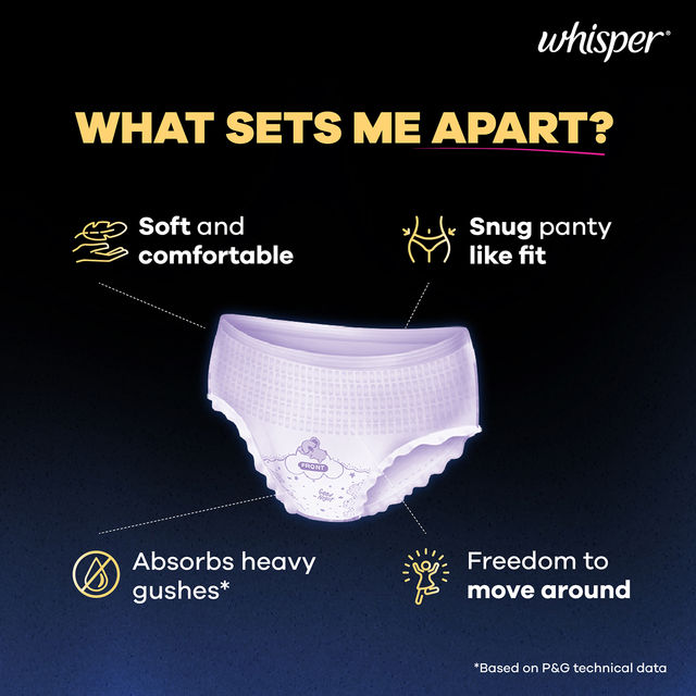 Whisper Super Absorbent Period Panties | M-L