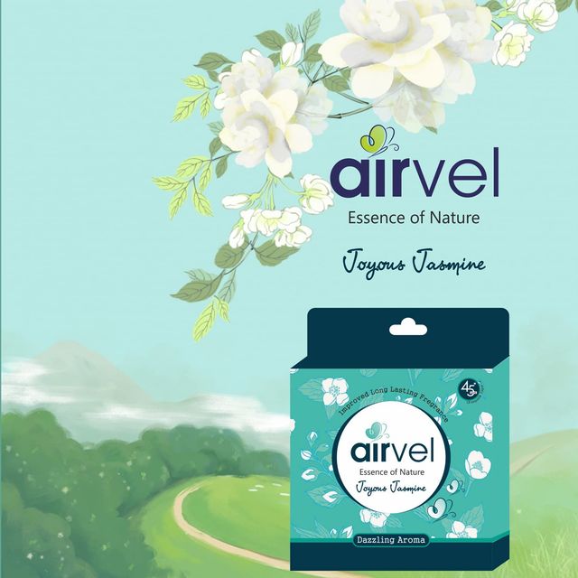 Airvel Jasmine Air Freshener Block | Continuous Freshness & Odor Control