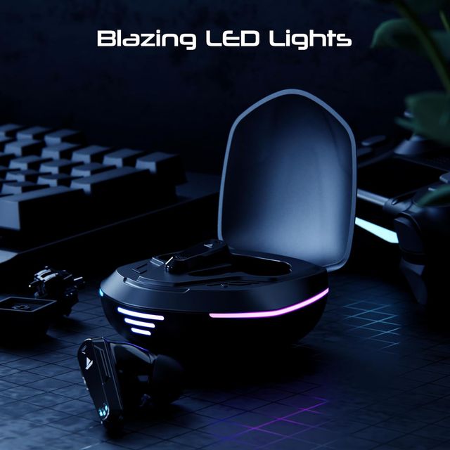 boAt Immortal 181 TWS Earbuds for Gaming w/ 40H Playtime, BEAST Mode & RGB LEDs (Black Sabre)
