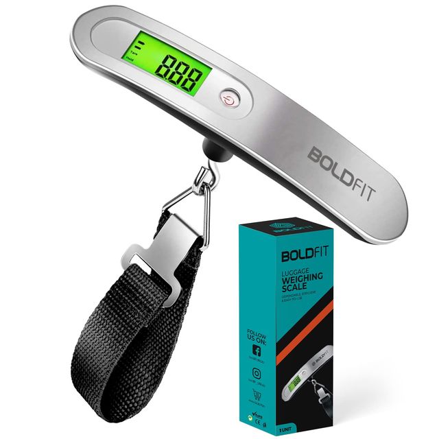 Boldfit Weight Machine For Luggage With Lcd Display Grey