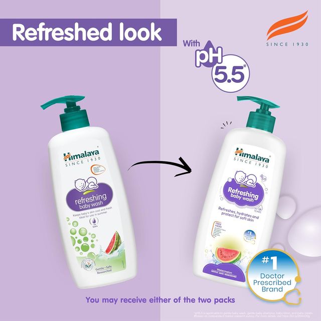 Himalaya Refreshing Baby Wash Watermelon Neem Lemon For Kids