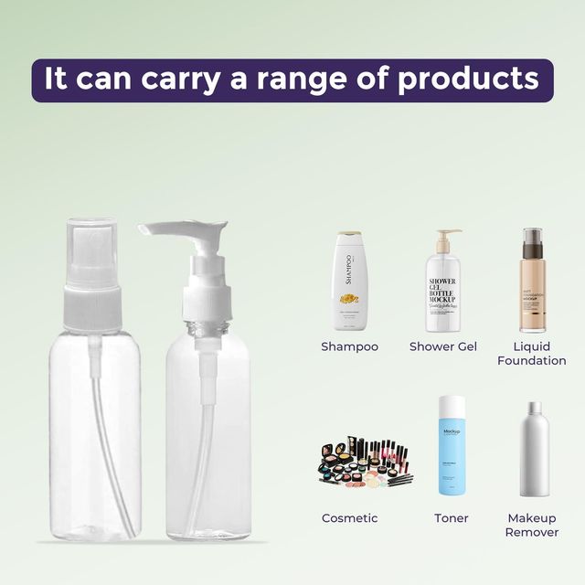 Travel Bottles Kit, Portable Refillable Toiletry Containers Set (Pack 2)