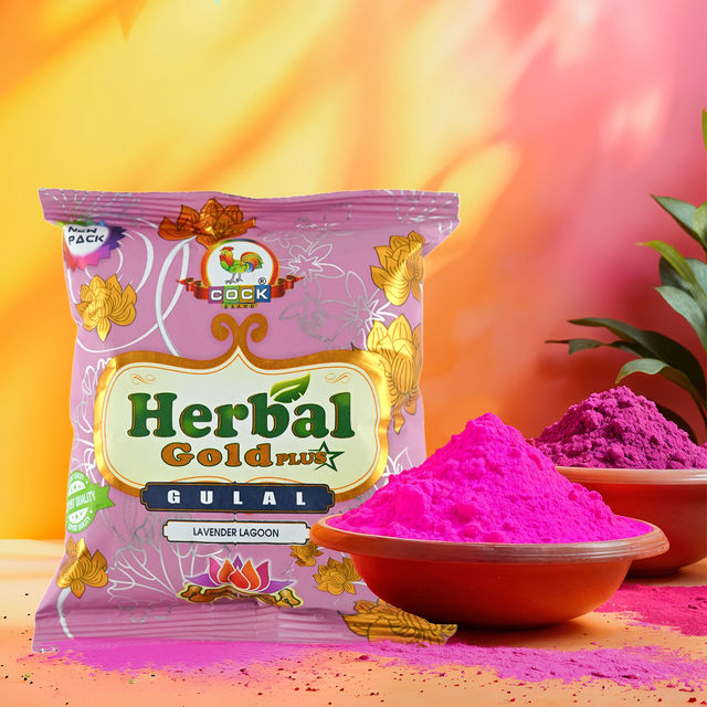 Cock Herbal Gold Plus Holi Gulal - Pink