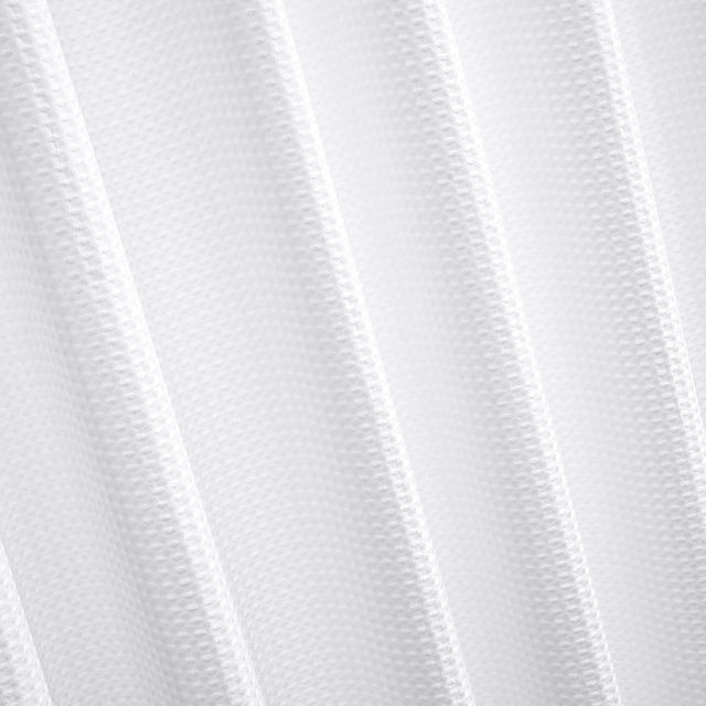 Lushomes Shower Curtain - White | Waffle Weave | 12 Rust Eyelets | 12 Plastic Rings | 72 x 78 inch