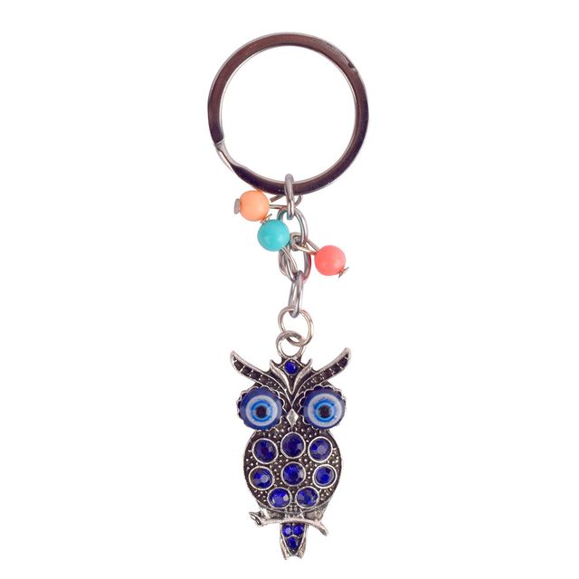 Satvik Evil Eye & Owl Keychain