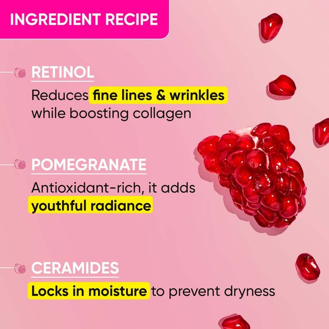 Dot & Key Retinol Night Cream With Ceramides Hyaluronic & Hibiscus Smoothes Wrinkles Fine Line