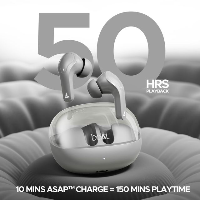boAt Airdopes 311 Pro TWS Earbuds w/ 50H Playtime, ENx Tech, BEAST Mode & ASAP Charge (Space Grey)