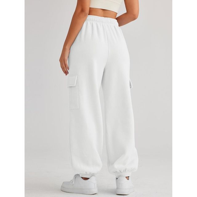 Q-rious Women's Urbanease Cargo Joggers | AMZ-17 | White - 32