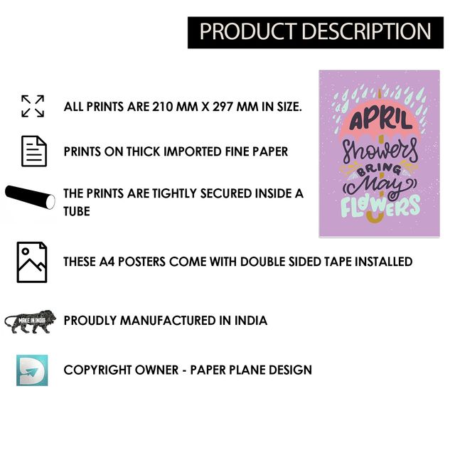 Paper Plane Design Motivational Wall Posters | Set of 12 | (29 cm x 21 cm) D15