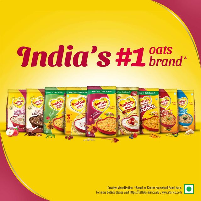 Saffola Masala Oats | Masala Coriander | Anytime Snack | Ready in 3 mins | Millets Goodness |500g