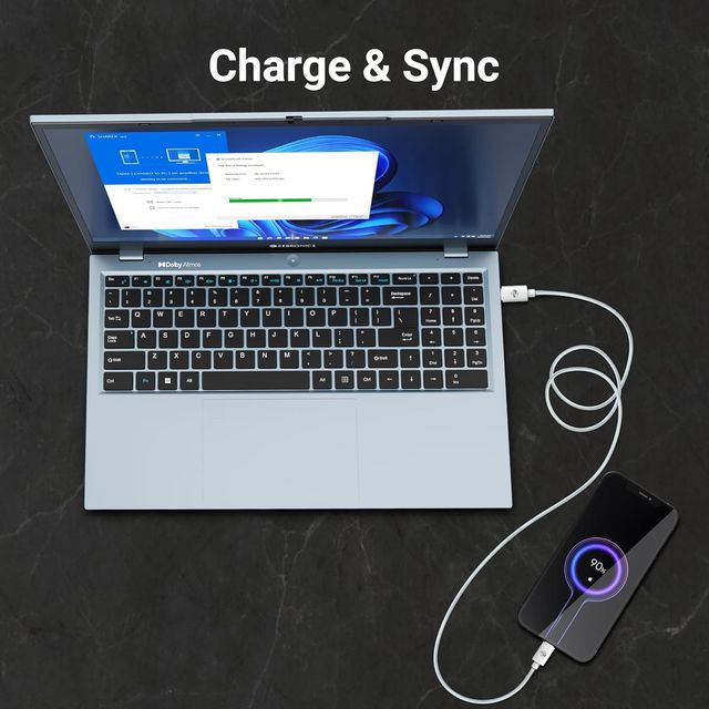 Zebronics TT60+ Type C - Type C Braided Cable, 60 Watts, Rapid Charging, Charge & Sync, 1M Cable