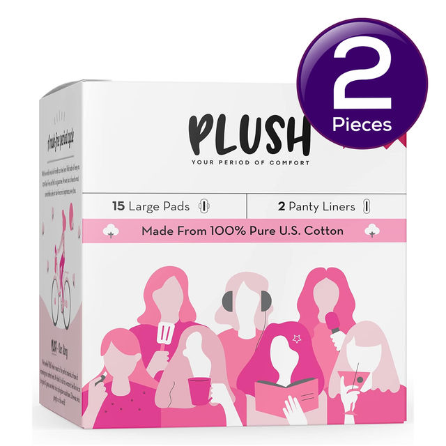 Plush Ultra Thin Sanitary Pads 15 pc Combo