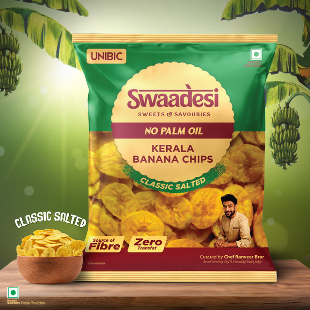 UNIBIC Swaadesi No Palm Oil Kerala Banana Chips-Classic Salted
