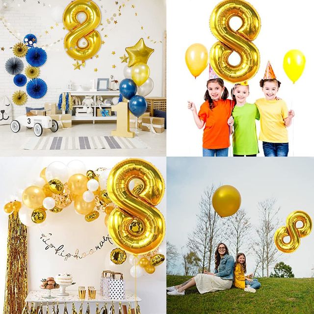 Let's Vybe Foil Balloon Number 8