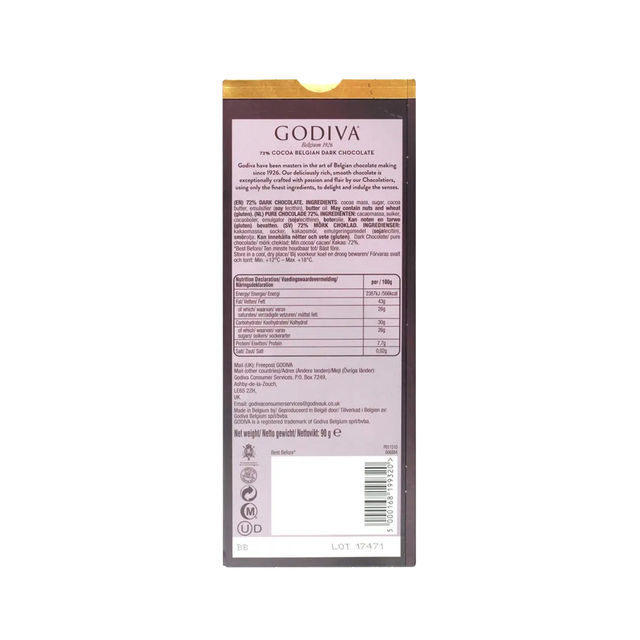Godiva Signature 72% Cacao Dark Chocolate