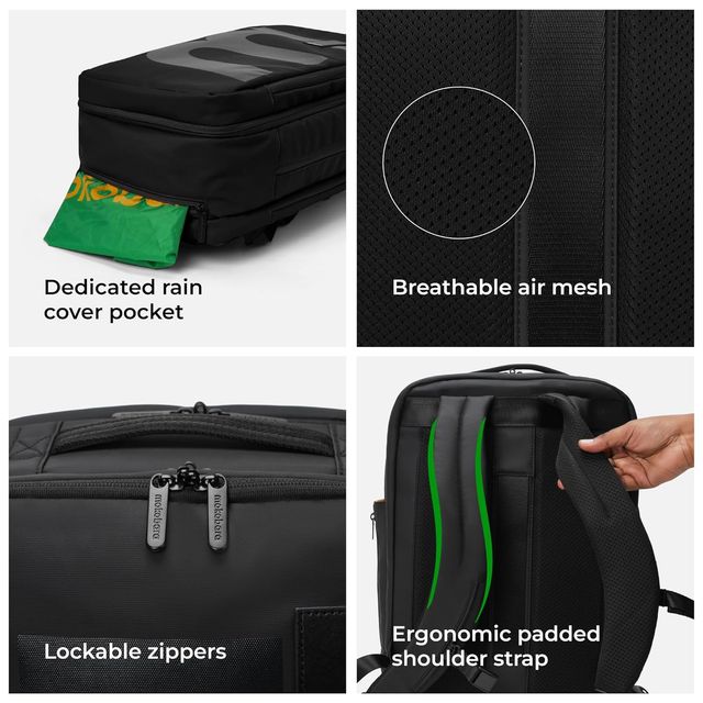 Mokobara Unisex Solid Polyester 45 L Sturdy Handle Travel Backpack | Crypto