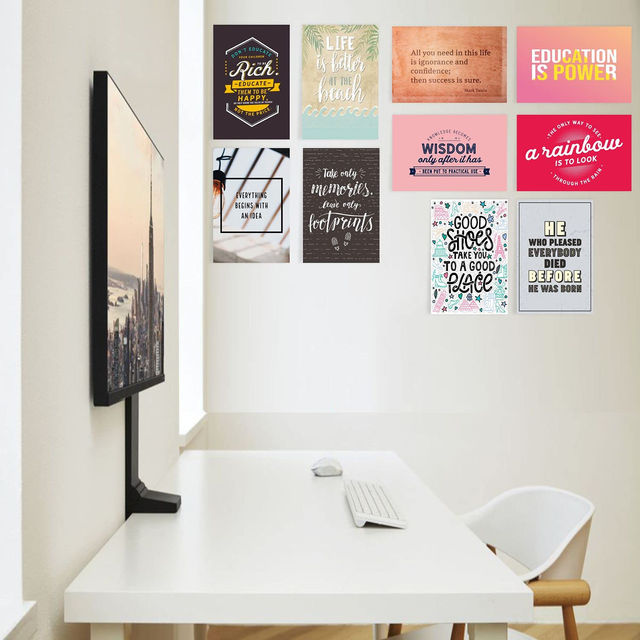 Paper Plane Design Wall Posters For Office Decor | Set of 10 | Size | 12 Inch x 18 Inch | D17