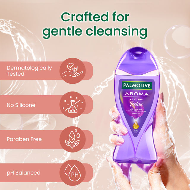 Palmolive Iris & Ylang Ylang Essential Oil Aroma Absolute Relax, Moisturizing Body Wash