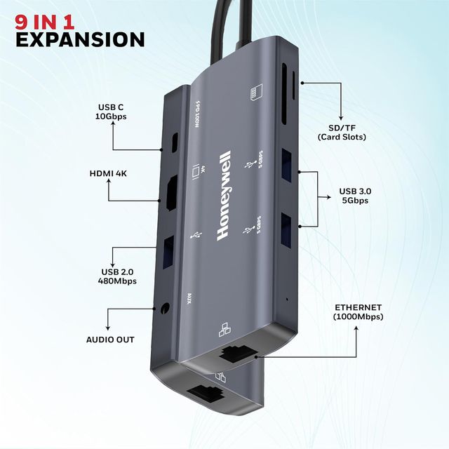Honeywell Type C Docking Station - 9 In 1