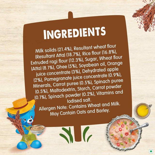 Nestle Ceregrow Grain Selection Growing Up Cereal - Ragi Mixed Fruit and Ghee