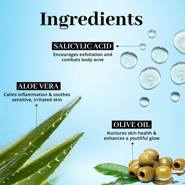 Enn Beauty Erazer 1 % Salicylic Acid Exfoliating Body Wash With Loofah -Prevents Body And Back Acne