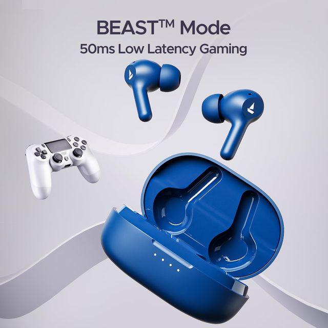 boAt Airdopes 71 TWS Earbuds w/ 40H Playtime, Dual Mics with ENx & ASAP Charge (Starry Blue)