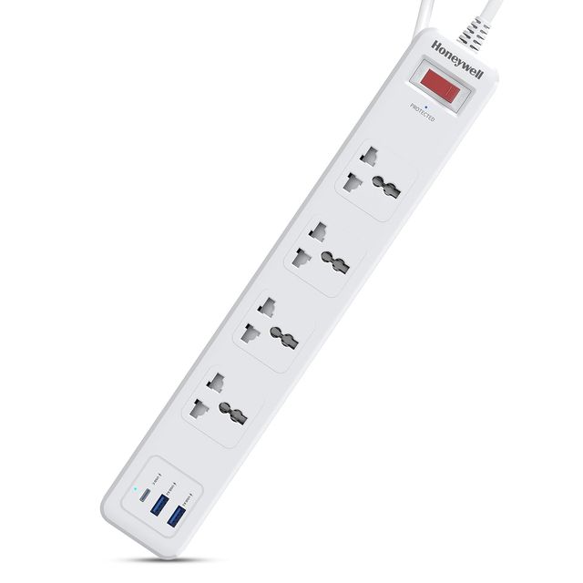 Honeywell 4 Outlet Surge Protector With 1Xtype C With Pd & 2Xusb