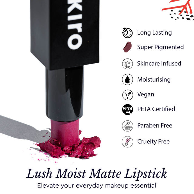 Kiro Lush Moist Matte Lipstick - Nude Garnet