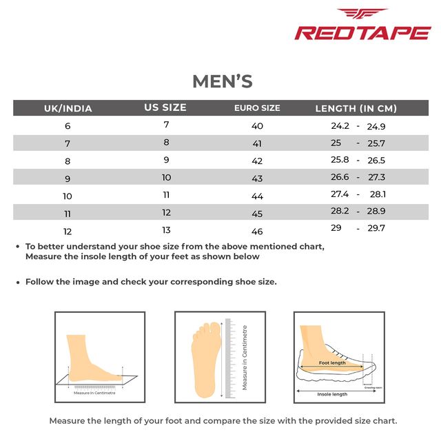 Red Tape Casual Sneaker Shoes For Men | Arch Support And Shock Absorption | Beige-Black | Size 7