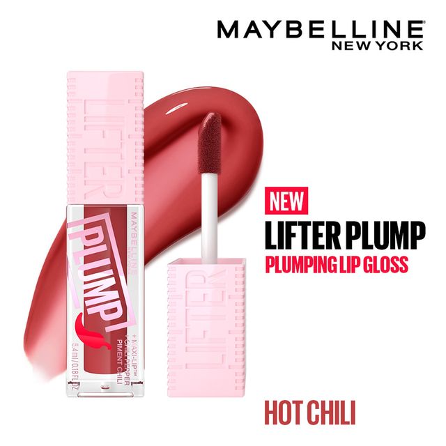 Maybelline New York Lifter Plump - Plumping Lip Gloss | Hot Chili