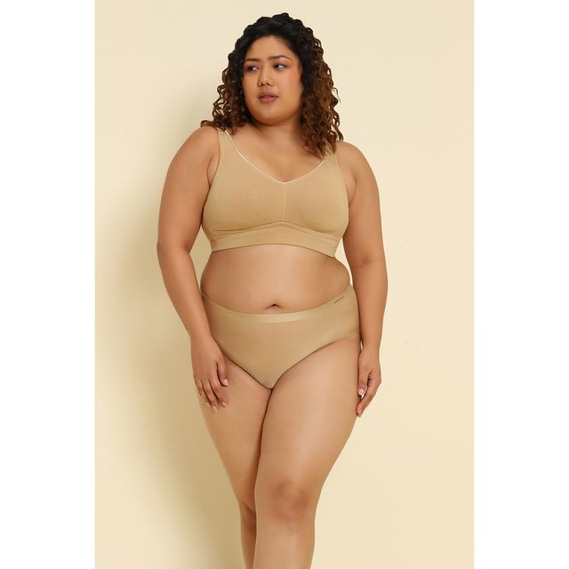 Van Heusen Women Skin Cotton Minimizer Bra - Wireless | Non Padded | Full Coverage - 44DD