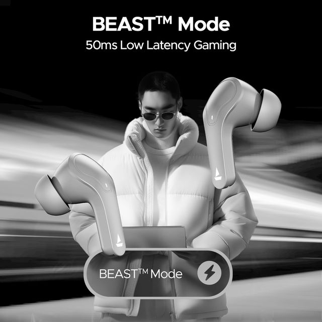boAt Airdopes 311 Pro TWS Earbuds w/ 50H Playtime, ENx Tech, BEAST Mode & ASAP Charge (Space Grey)
