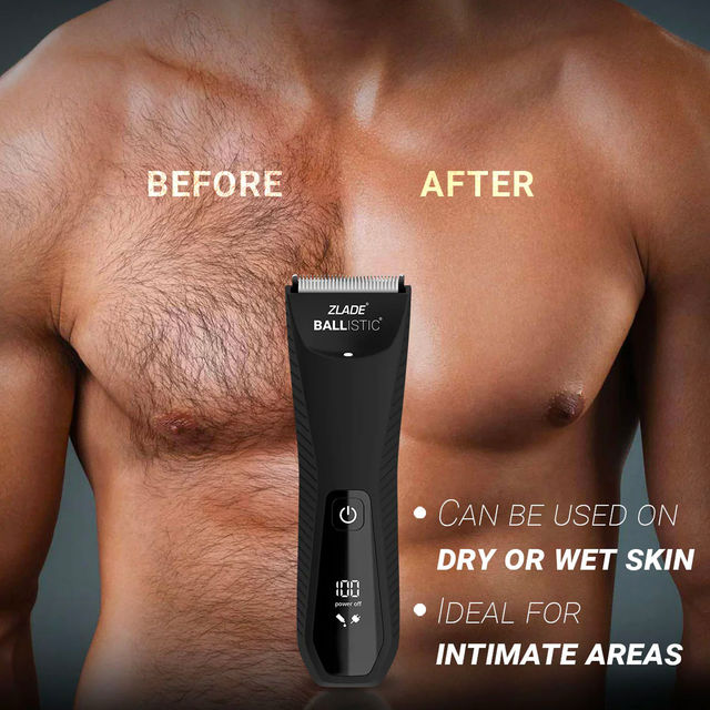 Zlade Ballistic TURBO 3.0 Full-Body Manscaping Trimmer for Men | Beard, Body & Balls