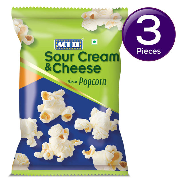 ACT II Ready to Eat Popcorn - Sour Cream & Cheese Popcorn 50 g Combo