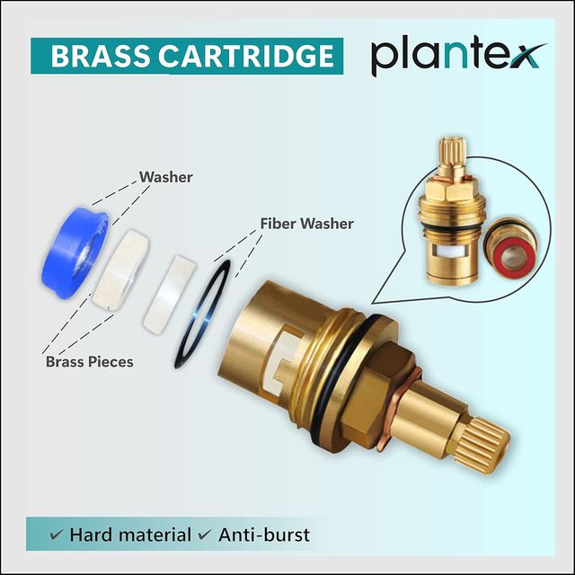 Plantex PRI-306 Angular Concealed Stop Valve - Teflon Tape & Wall Flange (Mirror-Chrome)