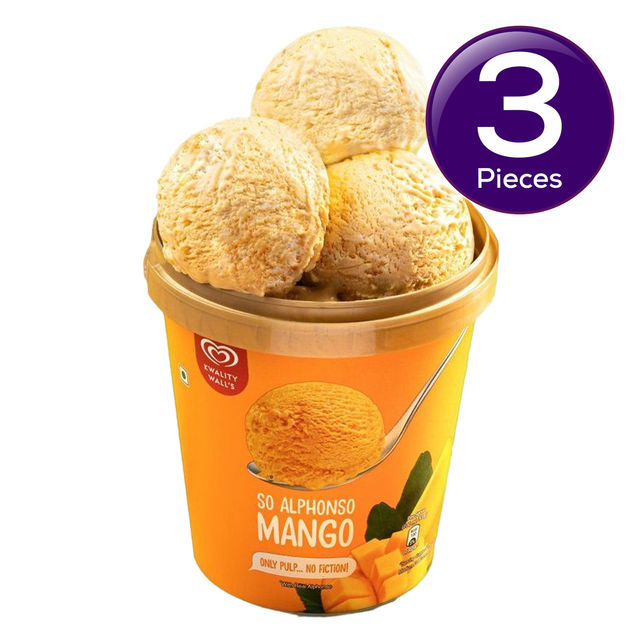 Kwality Wall's Alphonso Mango Tub 700 ml Combo