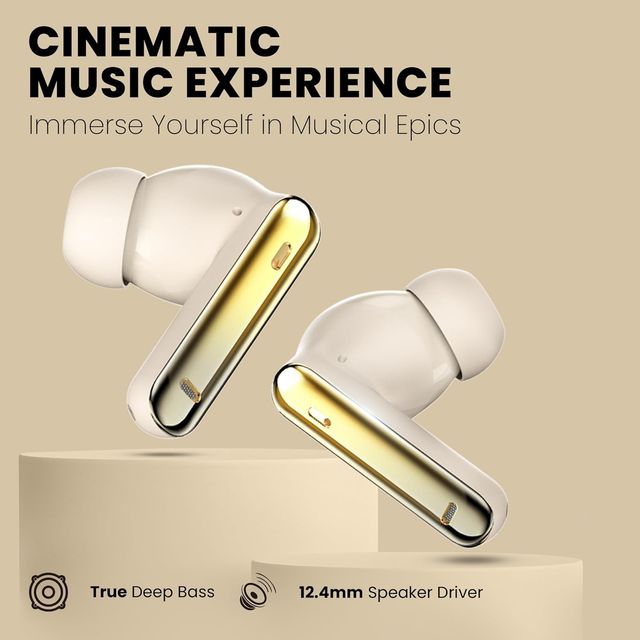 truke Buds Q1 Lite Truly Wireless Bluetooth Earbuds with 4Mic ENC, 48H Battery - MintGreen