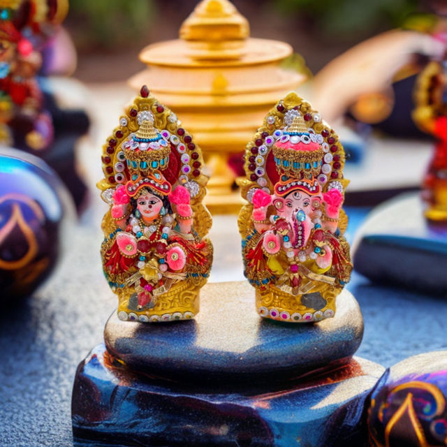 Diacraft Lakshmi Ganesh Idol - Diwali Puja Parampara 5.4 Inch