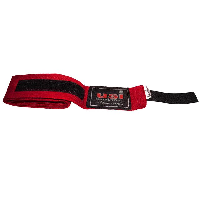 USI Universal Boxing Hand Wrap, 628C Stretchable Hand Wraps ( Pair Set, Red)
