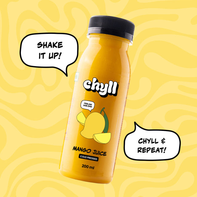 Chyll 100% Fresh Mango Juice - Cold Pressed 200 ml Combo