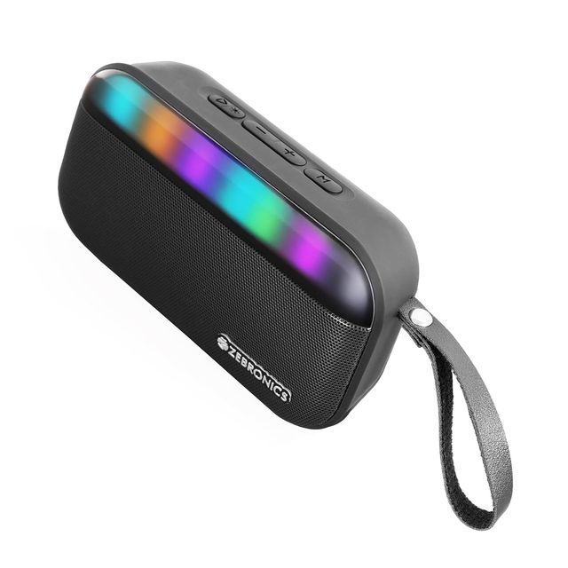 Zebronics County 7 BT Speaker | 8 W | 15 Hours Playback | Passive Radiator | Black