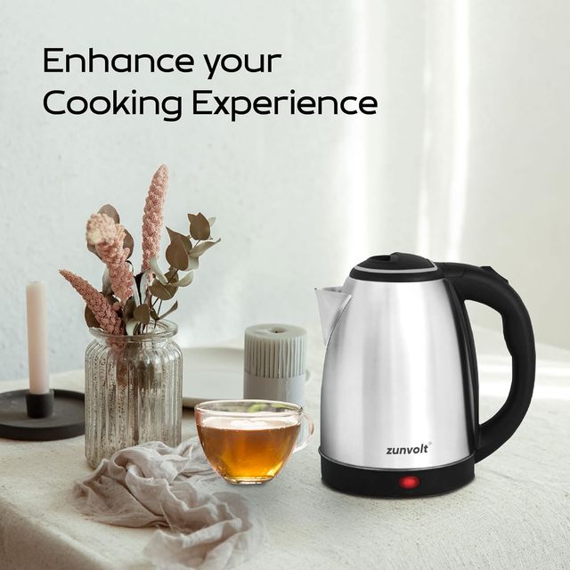 ZunVolt 1.8L Electric Kettle | 1.8 L | Silver | Black